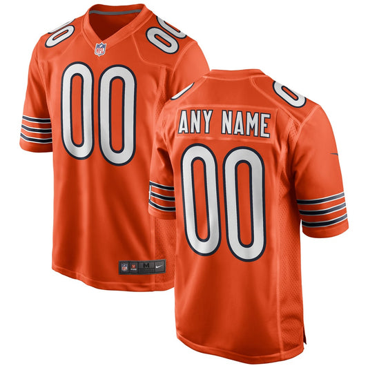 Youth Chicago Bears Nike Orange Alternate Custom Game Jersey - Image 1