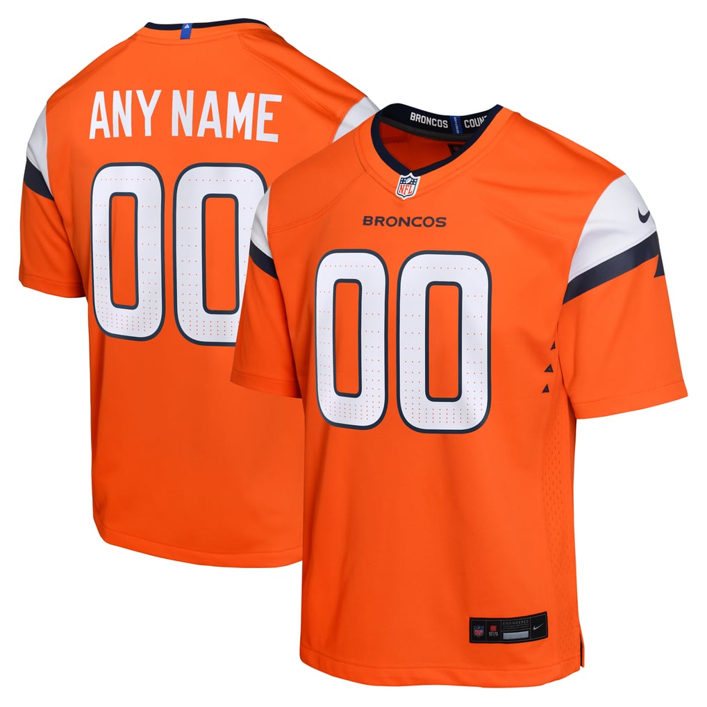 Youth Denver Broncos Nike Orange Team Custom Game Jersey - Image 1