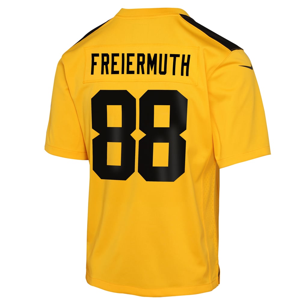 Youth Pittsburgh Steelers Pat Freiermuth Nike Gold Alternate 1933 Throwback Game Jersey - Image 4