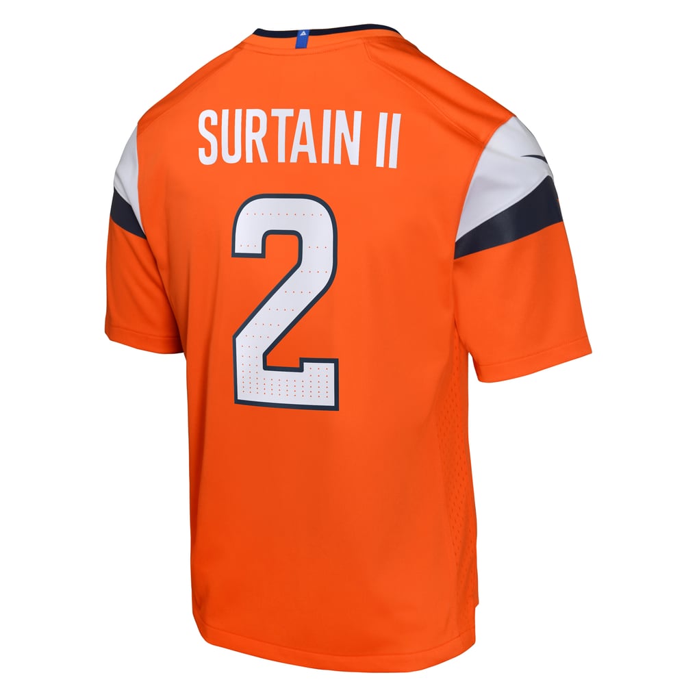 Youth Denver Broncos Patrick Surtain II Nike Orange Game Jersey - Image 4