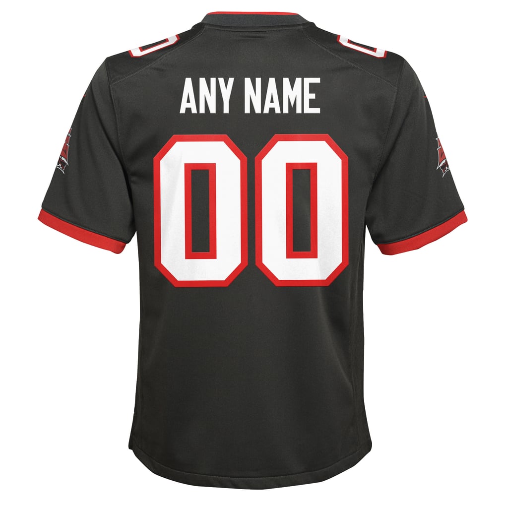 Youth Tampa Bay Buccaneers Nike Pewter Alternate Custom Game Jersey - Image 4