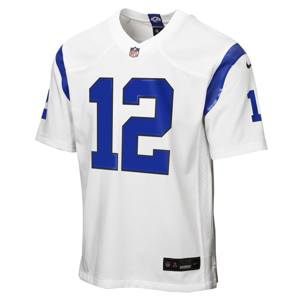 Youth Los Angeles Rams Puka Nacua Nike Fearsome White Game Jersey - Image 3
