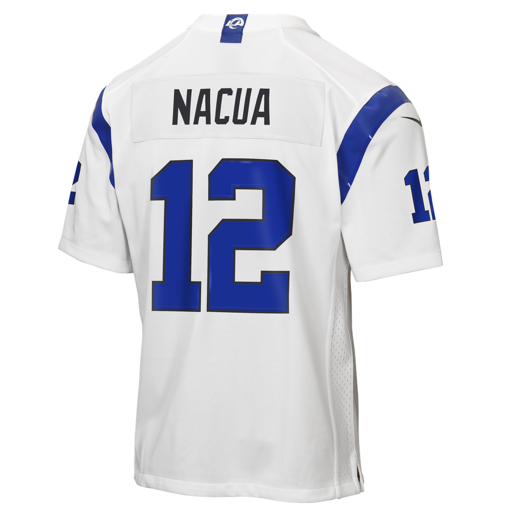 Youth Los Angeles Rams Puka Nacua Nike Fearsome White Game Jersey - Image 4
