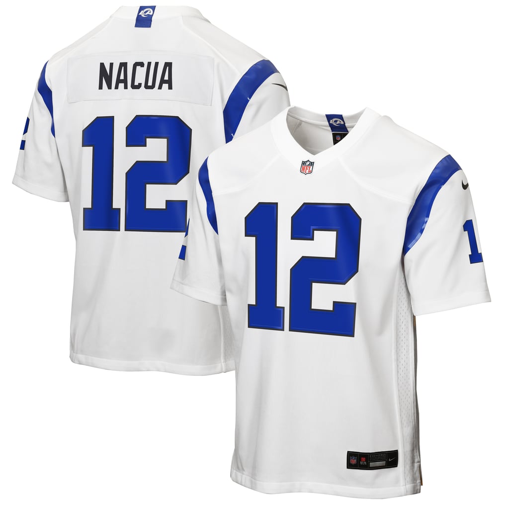 Youth Los Angeles Rams Puka Nacua Nike Fearsome White Game Jersey - Image 1