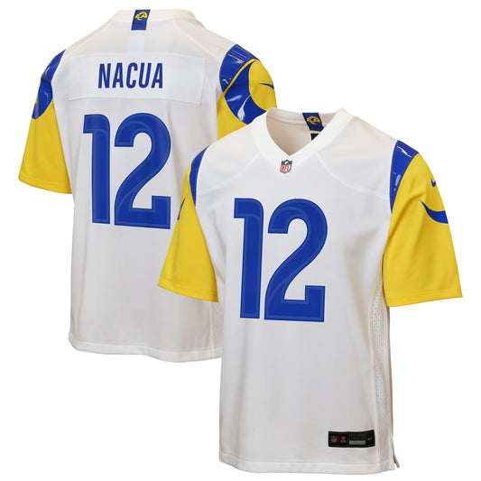 Youth Los Angeles Rams Puka Nacua Nike White Game Jersey - Image 1