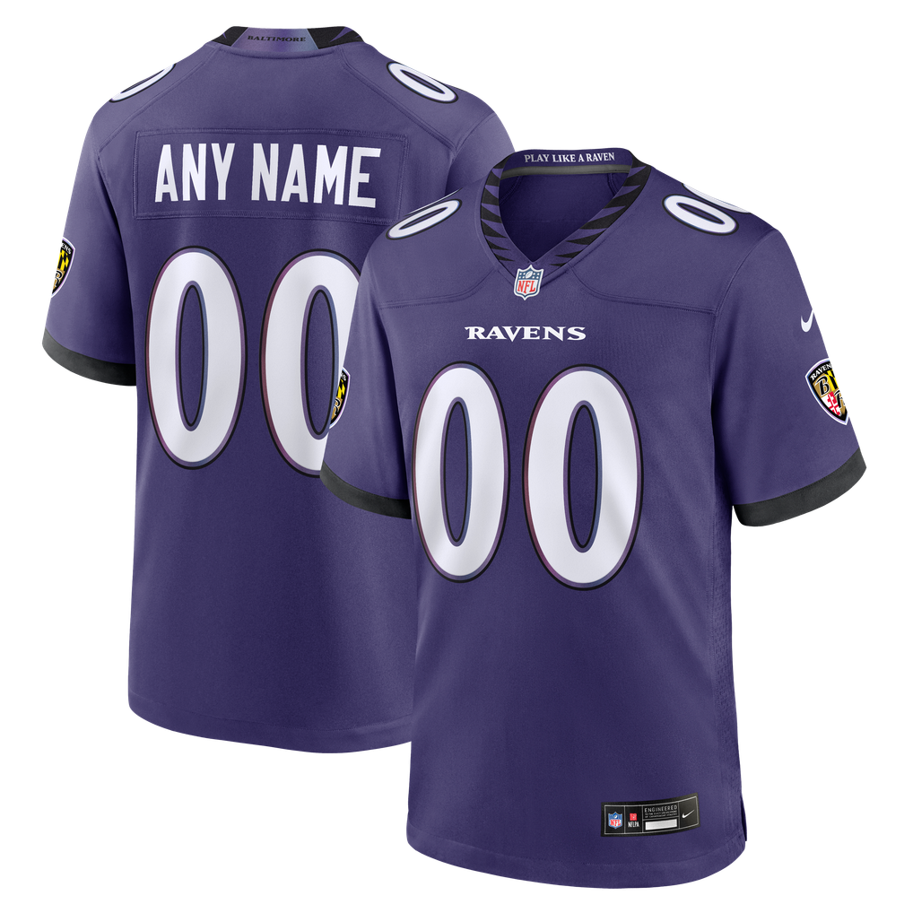 Youth Baltimore Ravens Nike Purple Custom Game Jersey