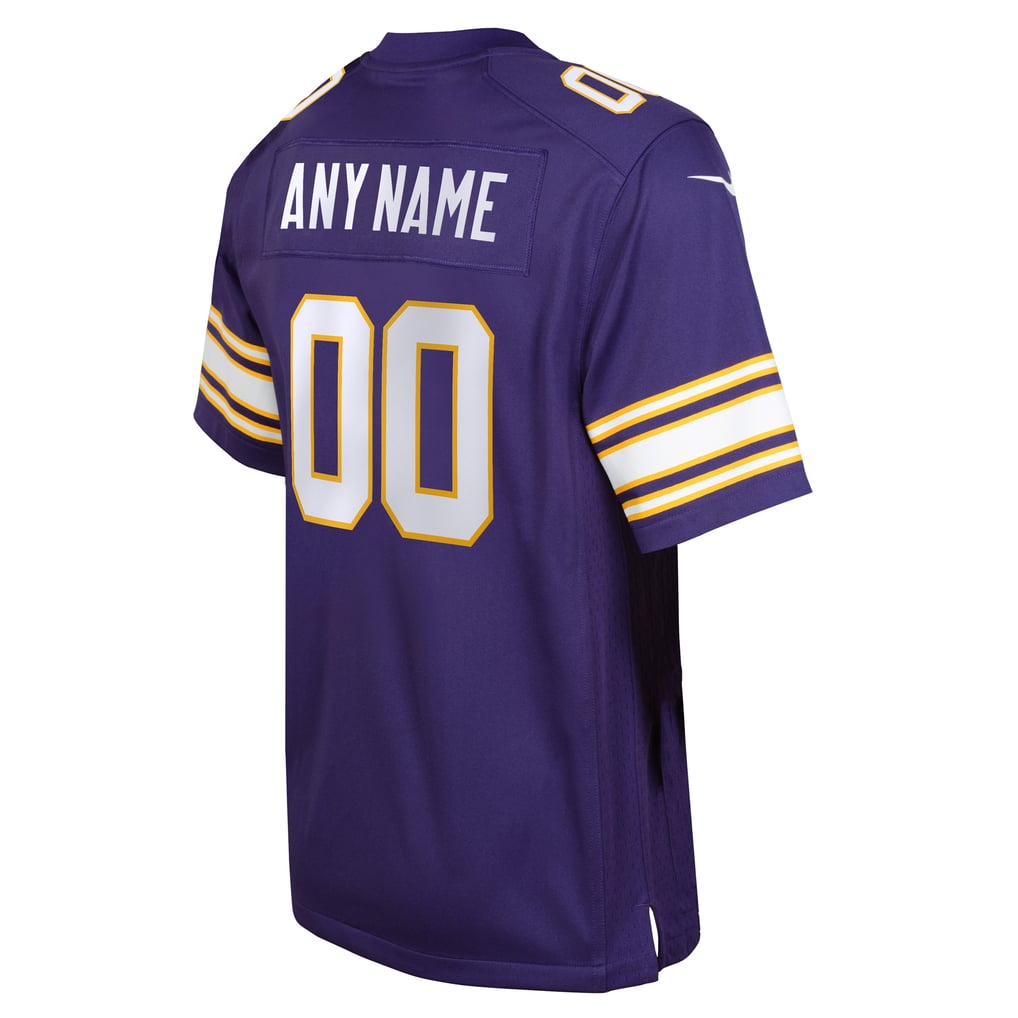 Youth Minnesota Vikings Nike Purple Classic Custom Game Jersey - Image 4