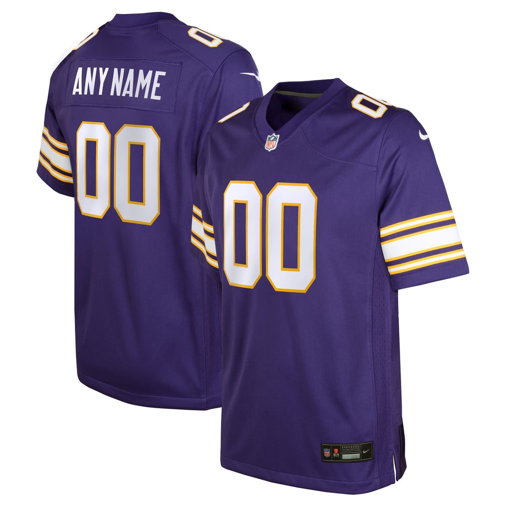 Youth Minnesota Vikings Nike Purple Classic Custom Game Jersey - Image 1