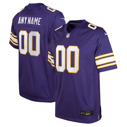Youth Minnesota Vikings Nike Purple Classic Custom Game Jersey - Image 1