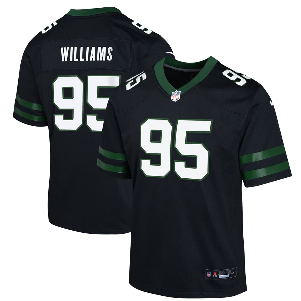 Youth New York Jets Quinnen Williams Nike Black Game Jersey - Image 1