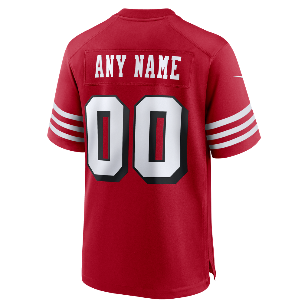 Youth San Francisco 49ers Nike Red 80th Anniversary Alternate Custom Game Jersey - Image 4