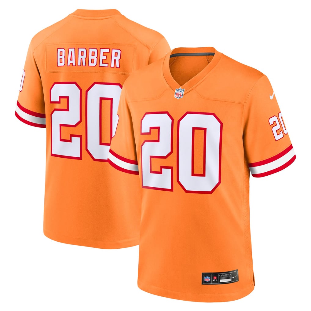 Youth Tampa Bay Buccaneers Ronde Barber Nike Orange Retired Player Game Jersey - Image 2