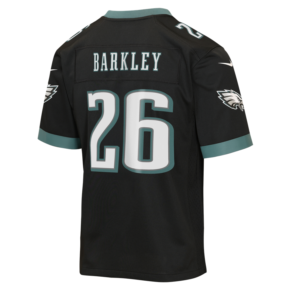 Youth Philadelphia Eagles Saquon Barkley Nike Black Alternate Game Jersey - Image 4