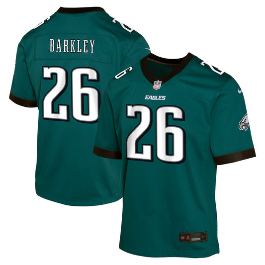 Youth Philadelphia Eagles Saquon Barkley Nike Green Game Jersey - Image 1