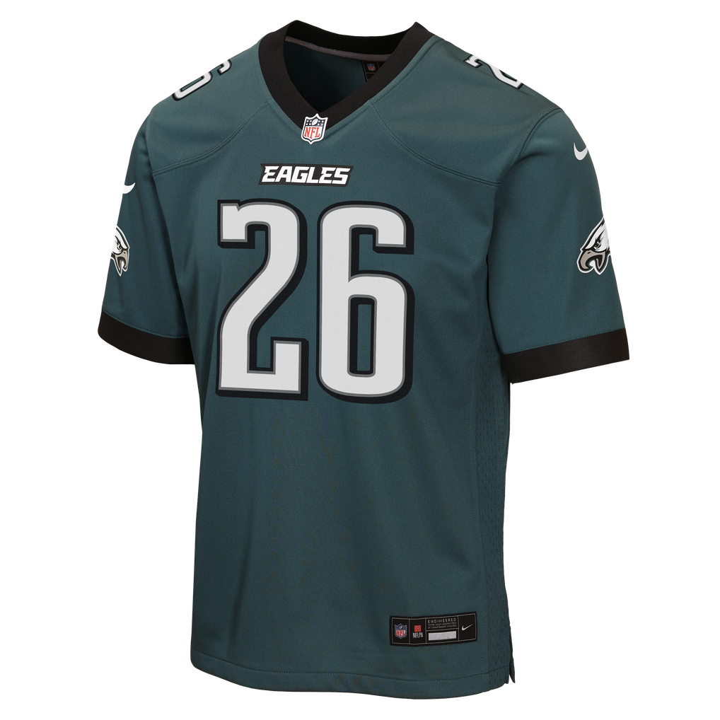 Youth Philadelphia Eagles Saquon Barkley Nike Midnight Green Team Game Jersey - Image 3