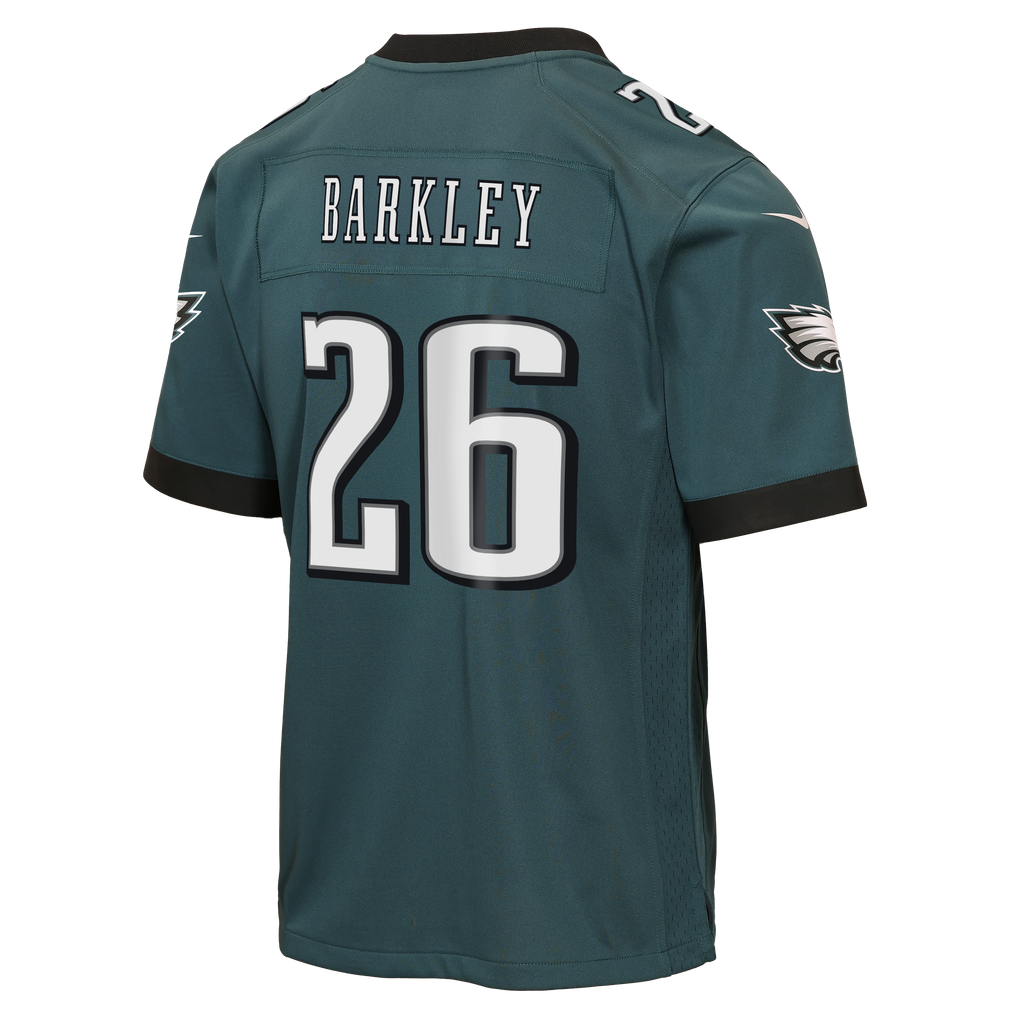 Youth Philadelphia Eagles Saquon Barkley Nike Midnight Green Team Game Jersey - Image 4