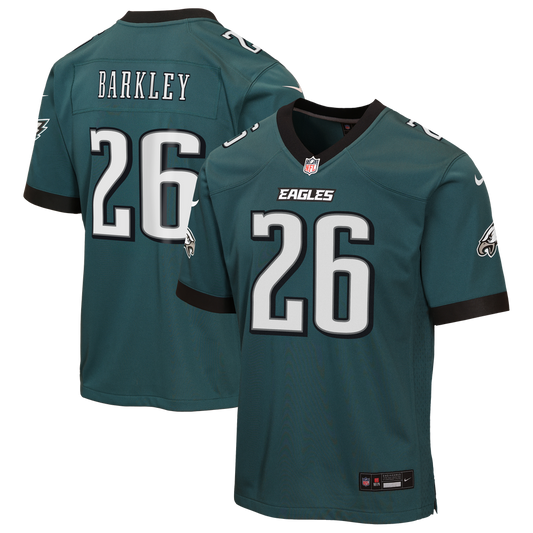 Youth Philadelphia Eagles Saquon Barkley Nike Midnight Green Team Game Jersey - Image 1