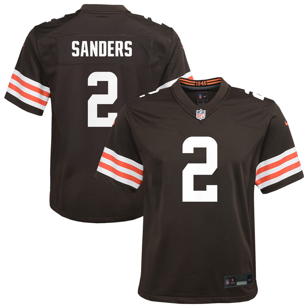 Youth Cleveland Browns Shedeur Sanders Nike Brown Game Jersey - Image 1
