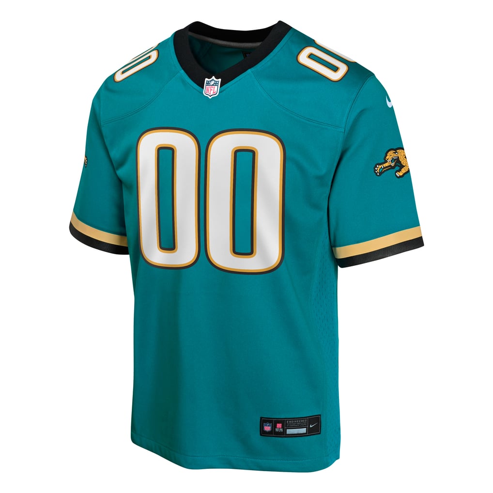 Youth Jacksonville Jaguars Nike Teal Prowler Throwback Custom Game Jersey - Image 3