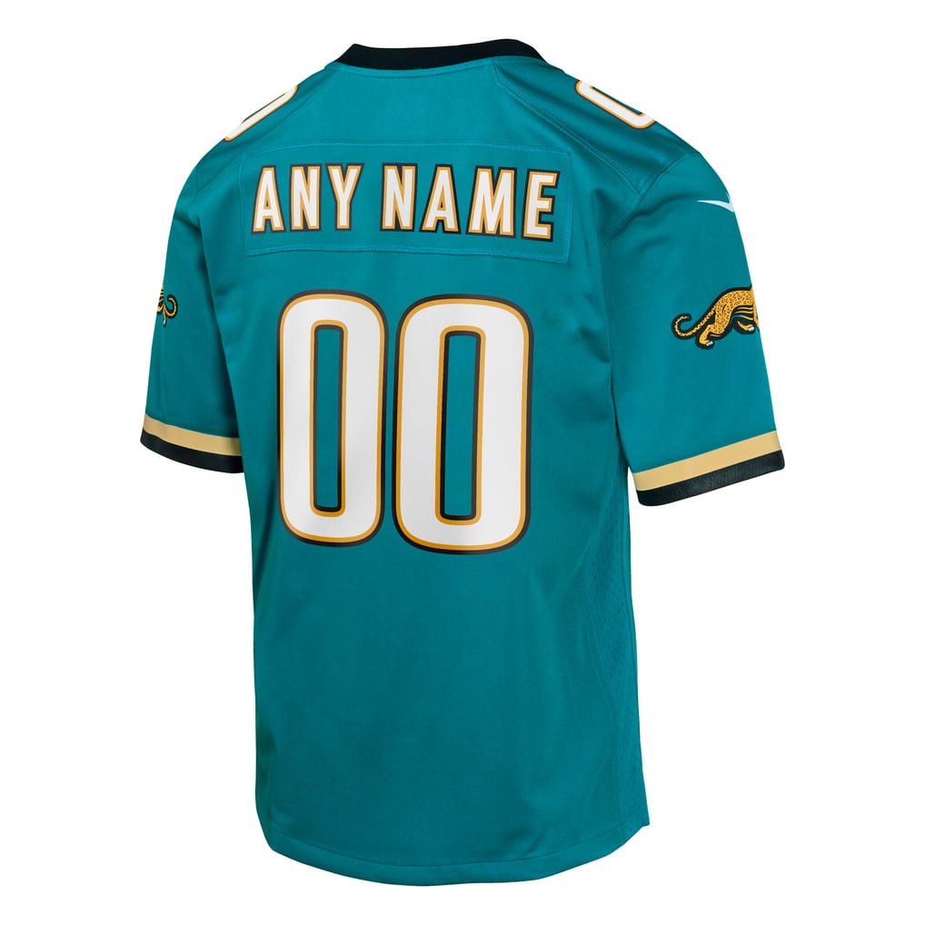 Youth Jacksonville Jaguars Nike Teal Prowler Throwback Custom Game Jersey - Image 4