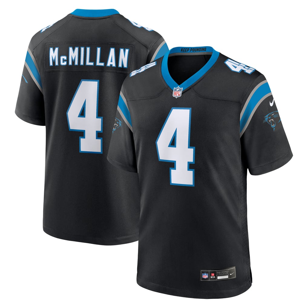 Youth Carolina Panthers Tetairoa McMillan Nike Black Game Jersey - Image 2