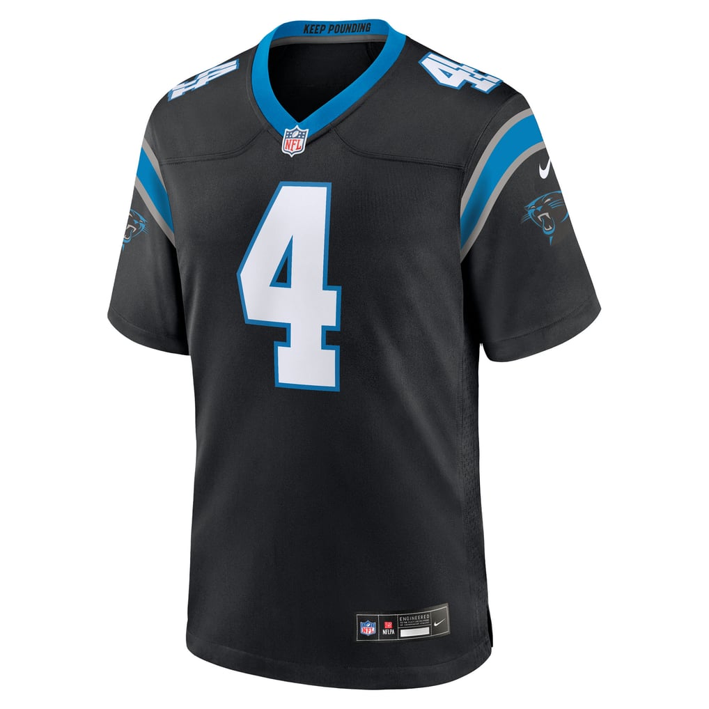 Youth Carolina Panthers Tetairoa McMillan Nike Black Game Jersey - Image 3
