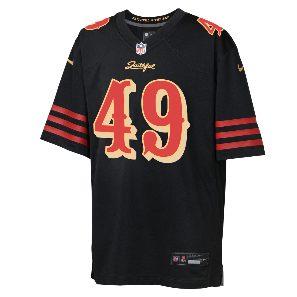 Youth San Francisco 49ers The Faithful Nike Black Rivalries Collection Game Jersey - Image 3