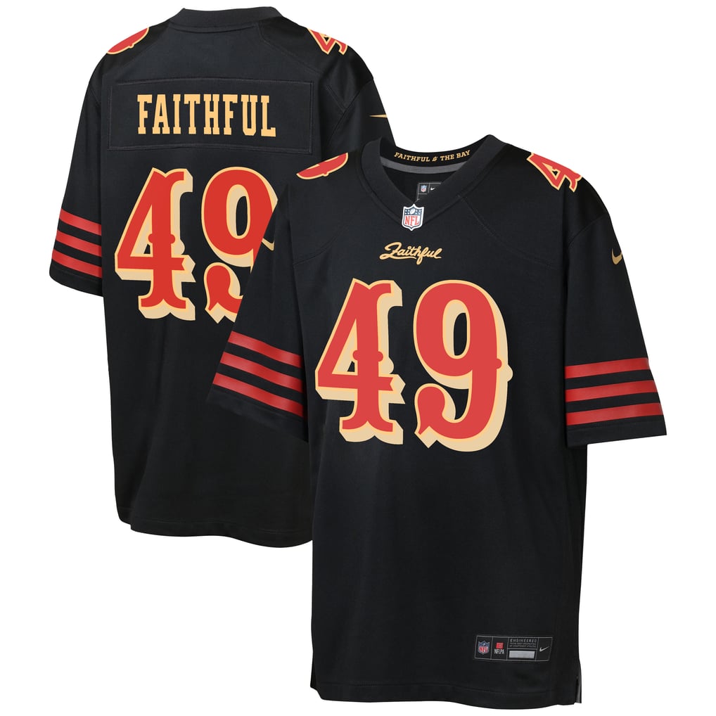 Youth San Francisco 49ers The Faithful Nike Black Rivalries Collection Game Jersey - Image 1
