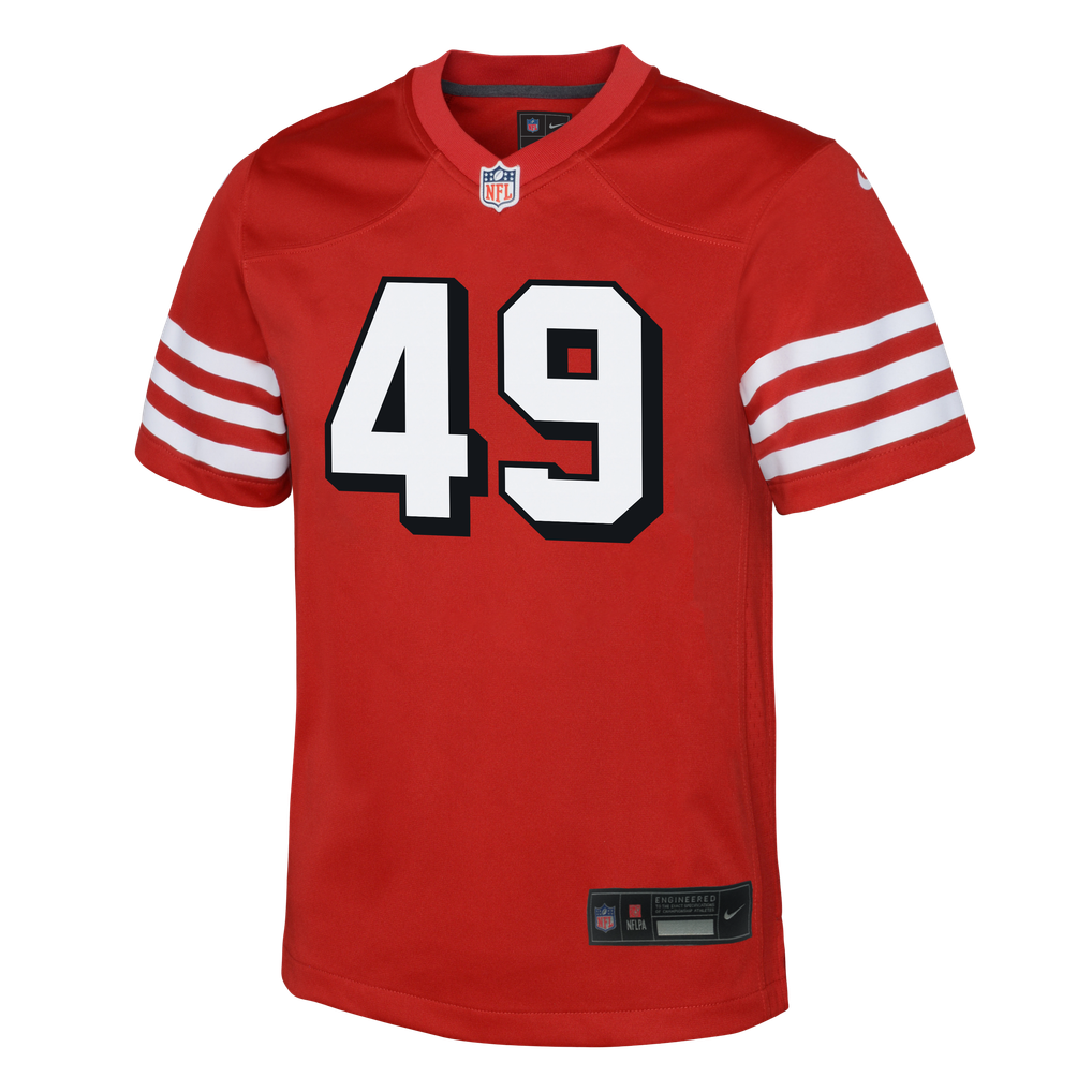 Youth San Francisco 49ers The Faithful Nike Scarlet Alternate 2 Game Jersey - Image 3