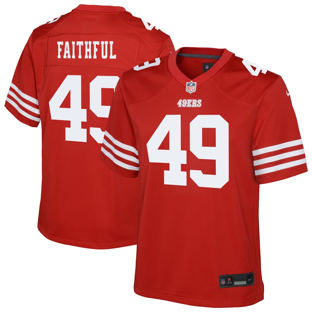 Youth San Francisco 49ers The Faithful Nike Scarlet Team Game Jersey - Image 2
