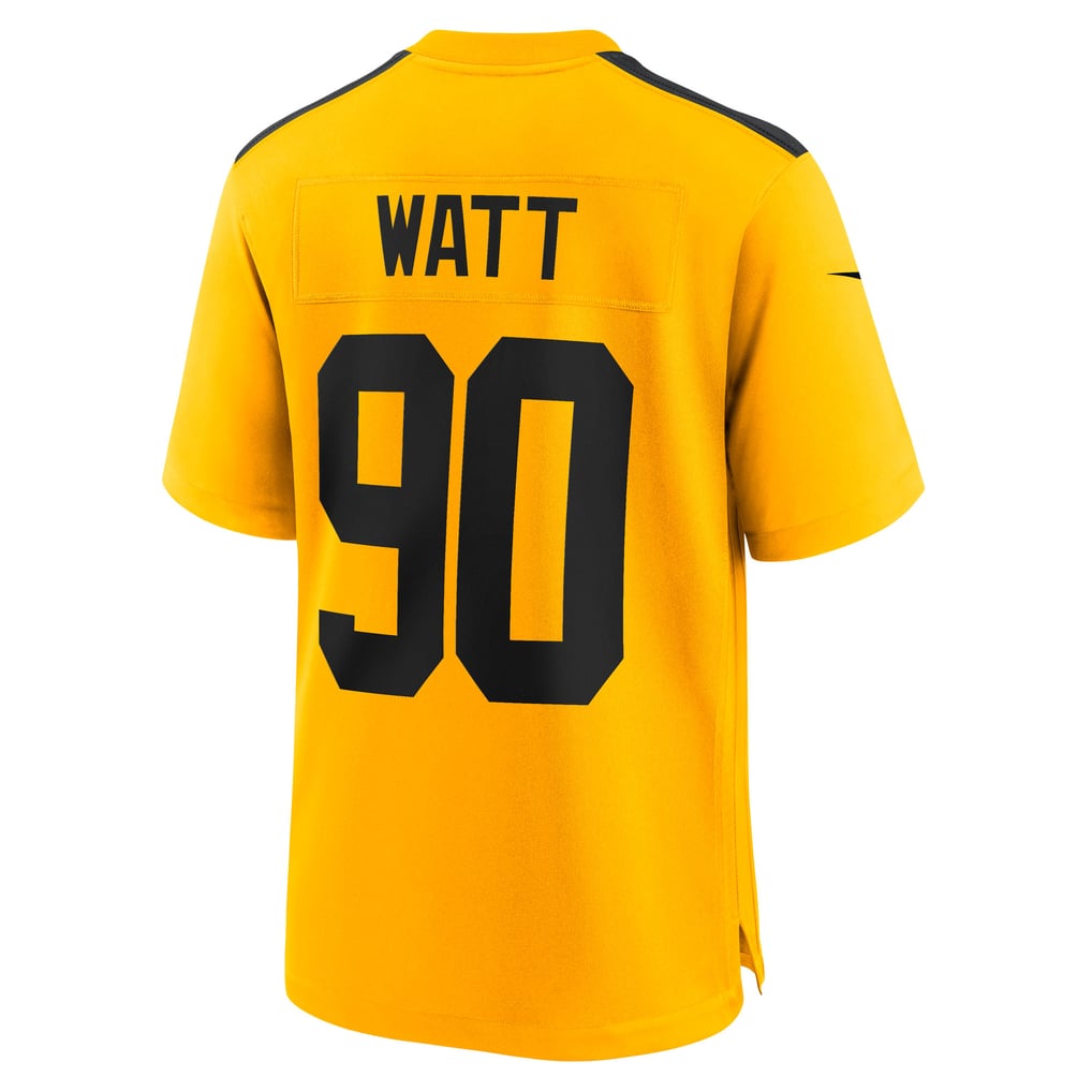 Youth Pittsburgh Steelers T.J. Watt Nike Gold Alternate 1933 Throwback Game Jersey - Image 4