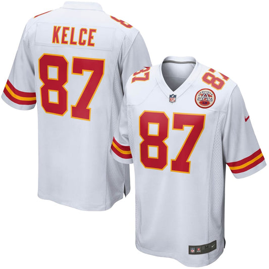 Youth Kansas City Chiefs Travis Kelce Nike White Game Jersey - Image 1