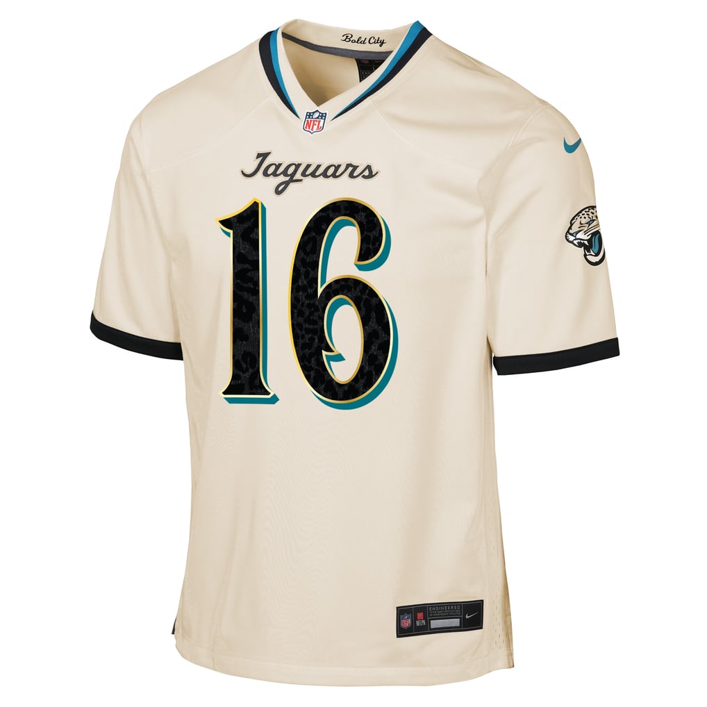 Youth Jacksonville Jaguars Trevor Lawrence Nike Natural 2026 Rivalries Collection Game Jersey - Image 3