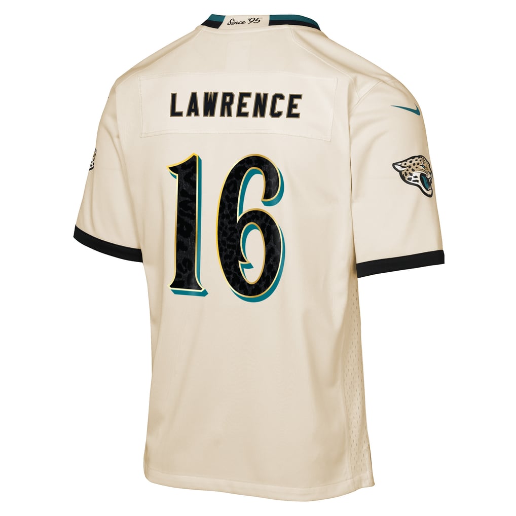 Youth Jacksonville Jaguars Trevor Lawrence Nike Natural 2026 Rivalries Collection Game Jersey - Image 4