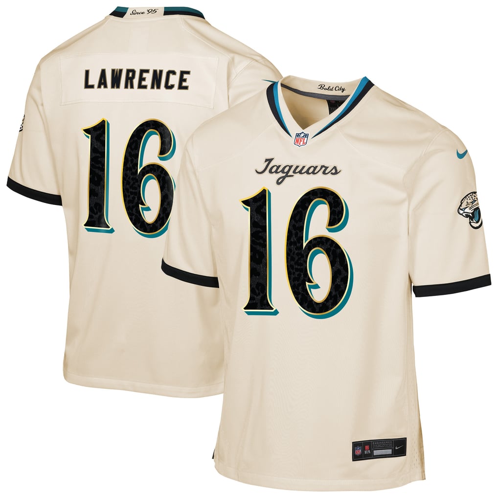 Youth Jacksonville Jaguars Trevor Lawrence Nike Natural 2026 Rivalries Collection Game Jersey - Image 1