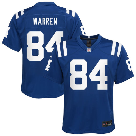 Youth Indianapolis Colts Tyler Warren Nike Royal Team Game Jersey - Image 1