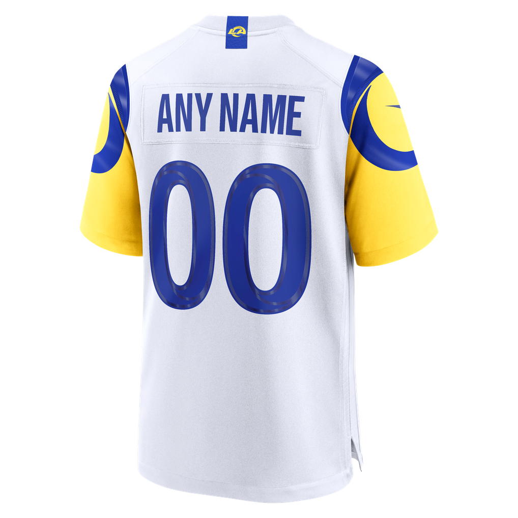 Youth Los Angeles Rams Nike White Custom Game Jersey - Image 4