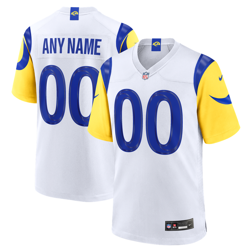 Youth Los Angeles Rams Nike White Custom Game Jersey - Image 1