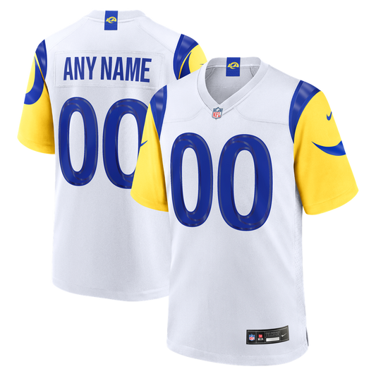Youth Los Angeles Rams Nike White Custom Game Jersey - Image 1