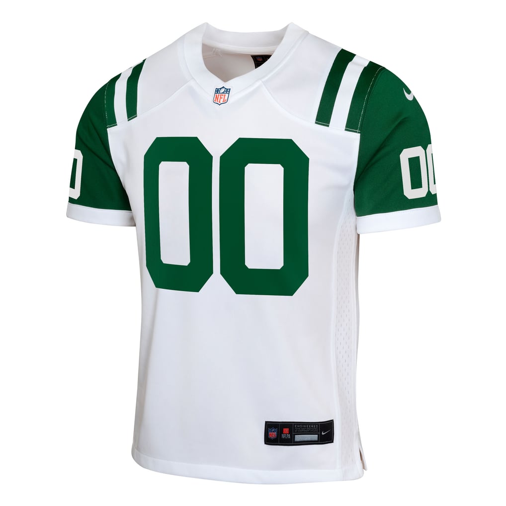 Youth New York Jets  Nike White Classic Alternate Custom Replica Jersey - Image 3