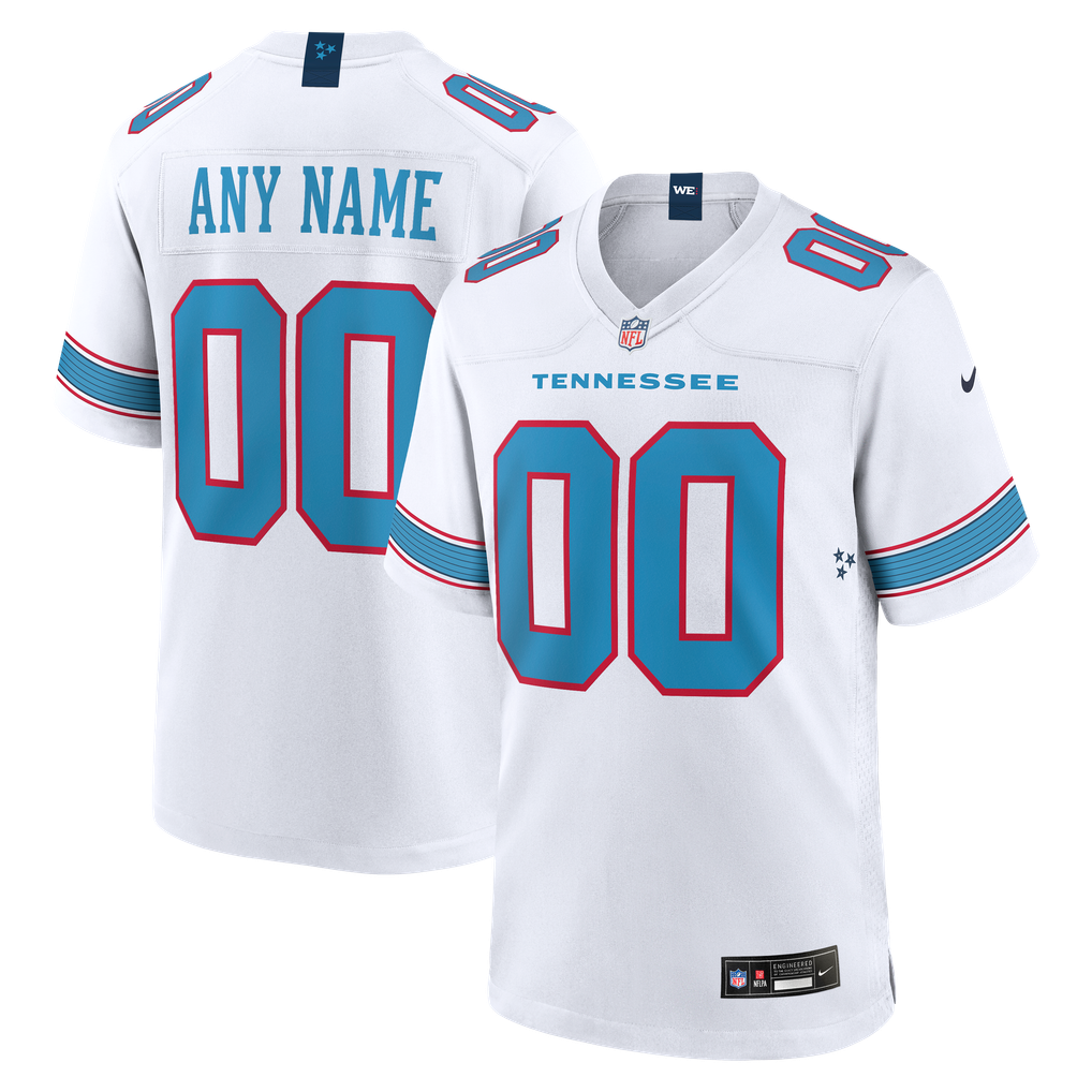 Youth Tennessee Titans Nike White Game Custom Jersey - Image 2