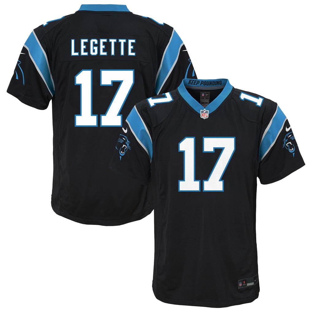 Youth Carolina Panthers Xavier Legette Nike Black Team Game Jersey - Image 2