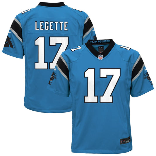 Youth Carolina Panthers Xavier Legette Nike Blue Alternate Game Jersey - Image 1